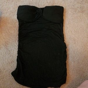 Black strapless top
